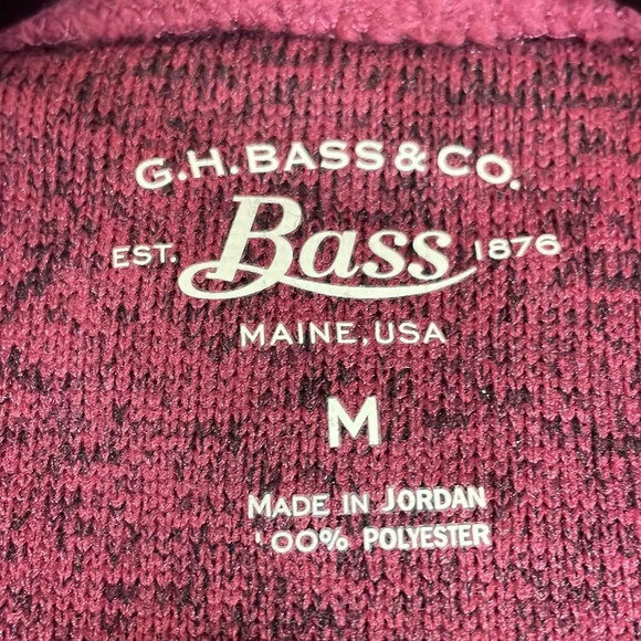 G.H. Bass Women's Vest Red Fleece Lining Lightweight Size Medium - Picture 5 of 5